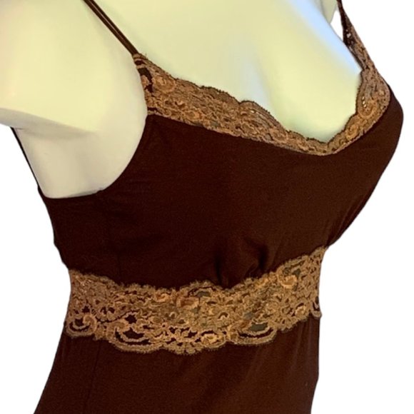 Cosabella brown with bronze lace trim camisole - Size L - Picture 8 of 9